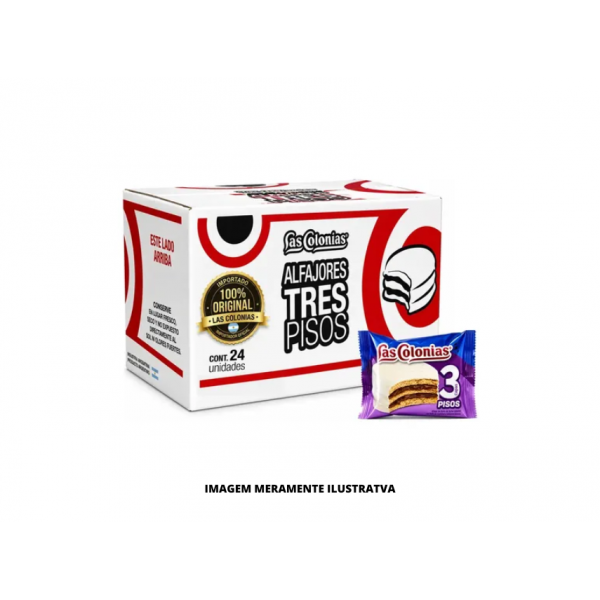 DOCE - LAS COLONIAS - 65g ALFAJOR DOCE DE LEITE CHOC BRANCO - CX24